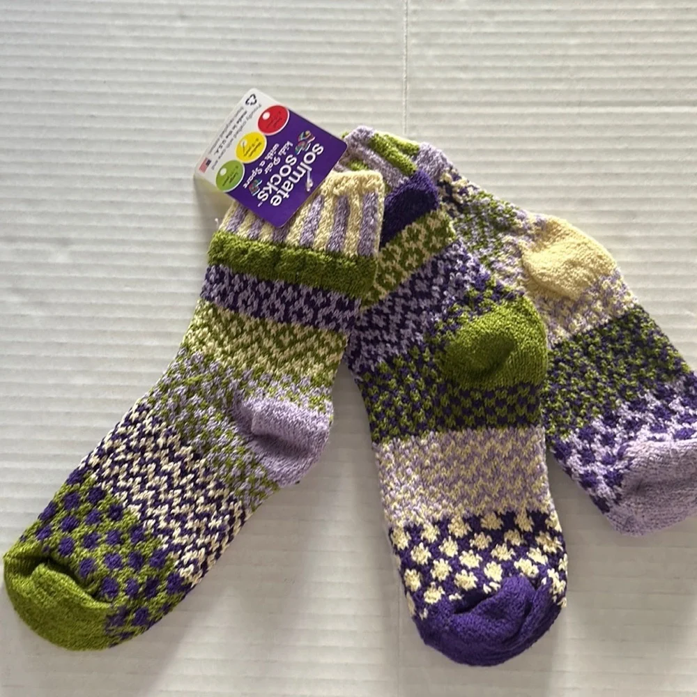 Soulmate Socks Kids Pair with a spare NWT 3 in 1 Med ( 6-8 years old) US…